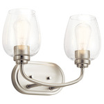 Valserrano Bathroom Vanity Light - Brushed Nickel / Clear Seeded