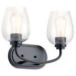 Valserrano Bathroom Vanity Light - Black / Clear Seeded