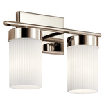 Ciona Bathroom Vanity Light - Polished Nickel / Opal