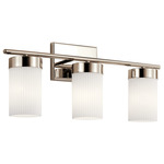 Ciona Bathroom Vanity Light - Polished Nickel / Opal