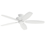 Renew Patio Ceiling Fan - Matte White / Matte White / Distressed Antique Gray