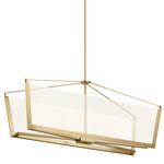 Calters Chandelier - Champagne Gold / Clear