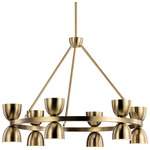 Baland Chandelier - Brushed Natural Brass / Brushed Natural Brass