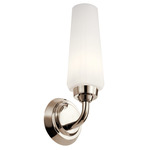 Truby Wall Sconce - Polished Nickel / Satin Etched