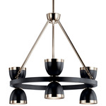 Baland Chandelier - Black / Polished Nickel / Black / Polished Nickel