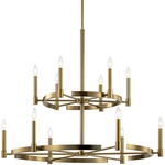 Tolani Chandelier - Brushed Natural Brass