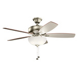 Terra Select Ceiling Fan with Light - Brushed Nickel / Silver / Walnut