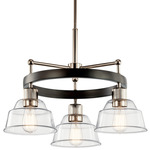 Eastmont Chandelier - Polished Nickel / Clear