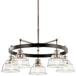 Eastmont Chandelier - Polished Nickel / Clear