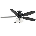 Renew Premier Ceiling Fan with Light - Satin Black / Satin Black / Silver