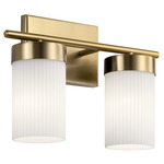 Ciona Bathroom Vanity Light - Brushed Natural Brass / Opal