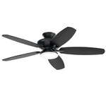 Renew Designer Ceiling Fan with Light - Satin Black / Satin Black / Silver