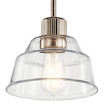 Eastmont Pendant - Polished Nickel / Clear