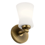 Brianne Wall Sconce - Brushed Natural Brass / Opal