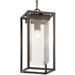 Mercer Outdoor Pendant - Olde Bronze / Clear Seeded