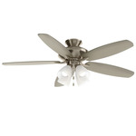 Renew Premier Ceiling Fan with Light - Brushed Stainless Steel / Satin Black / Silver