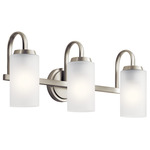 Kennewick Bathroom Vanity Light - Brushed Nickel / Satin Etched