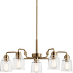 Aivian Chandelier - Weathered Brass / Clear
