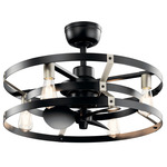 Cavelli Fandelier Ceiling Fan with Light - Satin Black / Satin Black