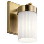Ciona Wall Sconce - Brushed Natural Brass / Opal