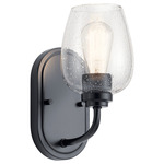 Valserrano Wall Sconce - Black / Clear Seeded