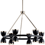 Baland Chandelier - Black / Polished Nickel / Black / Polished Nickel