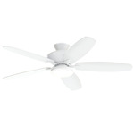 Renew Designer Ceiling Fan with Light - Matte White / Matte White / Distressed Antique Gray