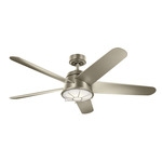 Daya Ceiling Fan with Light - Brushed Nickel / Silver