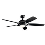 Geno Ceiling Fan with Light - Satin Black / Black / Silver