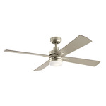 Lija Ceiling Fan with Light - Brushed Nickel / Silver / Walnut