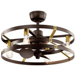 Cavelli Fandelier Ceiling Fan with Light - Satin Natural Bronze / Satin Natural Bronze