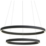 Cerchio Chandelier - Black / Frosted