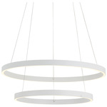 Cerchio Chandelier - White / Frosted