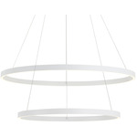 Cerchio Chandelier - White / Frosted