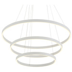 Cerchio Three Tier Chandelier - White / Frosted