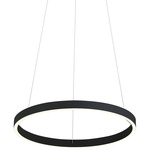 Cerchio Pendant - Black / Frosted