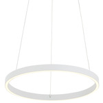 Cerchio Pendant - White / Frosted