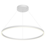 Cerchio Pendant - White / Frosted