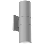 Lund Outdoor Cylinder Up / Down Wall Sconce - Gray / Clear