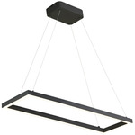 Piazza Linear Pendant - Black / Opal