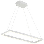 Piazza Linear Pendant - White / Opal