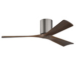 Irene Hugger Ceiling Fan - Brushed Pewter / Walnut