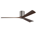 Irene Hugger Ceiling Fan - Brushed Pewter / Walnut