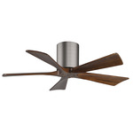 Irene Hugger Ceiling Fan - Brushed Pewter / Walnut