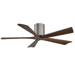 Irene Hugger Ceiling Fan - Brushed Pewter / Walnut