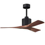 Nan Ceiling Fan - Matte Black / Walnut