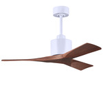 Nan Ceiling Fan - Matte White / Walnut