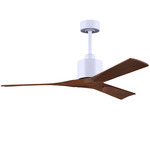 Nan Ceiling Fan - Matte White / Walnut Tone