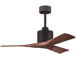 Nan Ceiling Fan - Textured Bronze / Walnut Tone