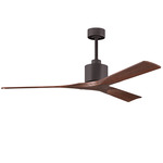 Nan Ceiling Fan - Textured Bronze / Walnut Tone